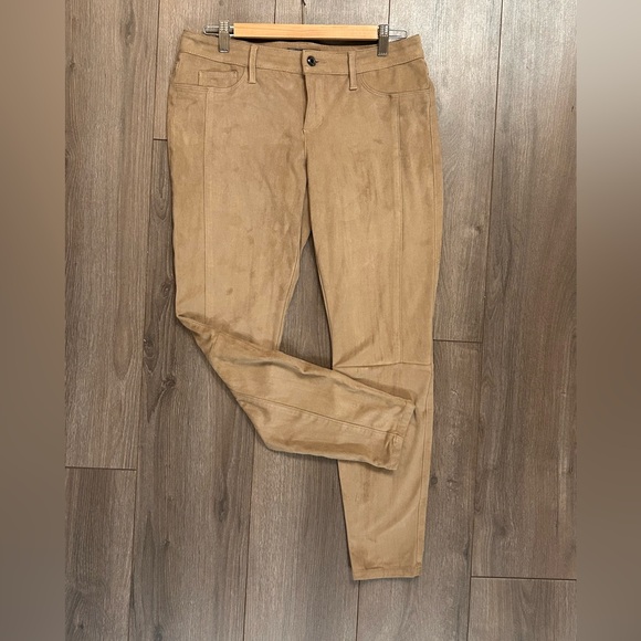 Guess Tan faux suede skinny leggings excellent condition Size 31 - Picture 5 of 6